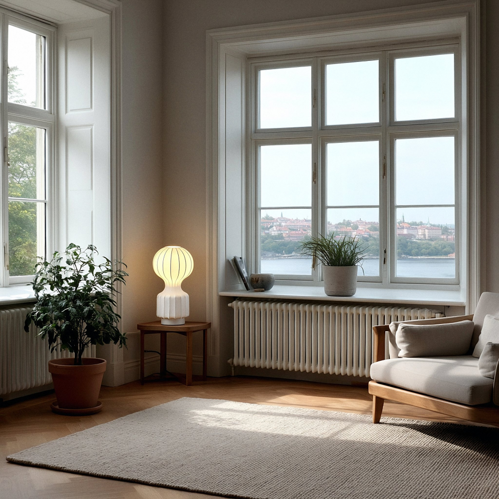 Lampe 'Senigallia' S - Weiß/Weiß