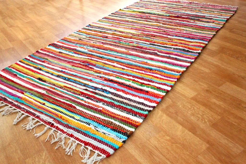Flickenteppich 'Happy' 60x110cm - Mehrfarbig
