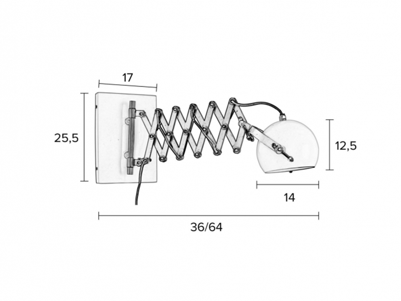 Wandleuchte 'Sarana' - Grau / Messing | Wandleuchten - BELEUCHT