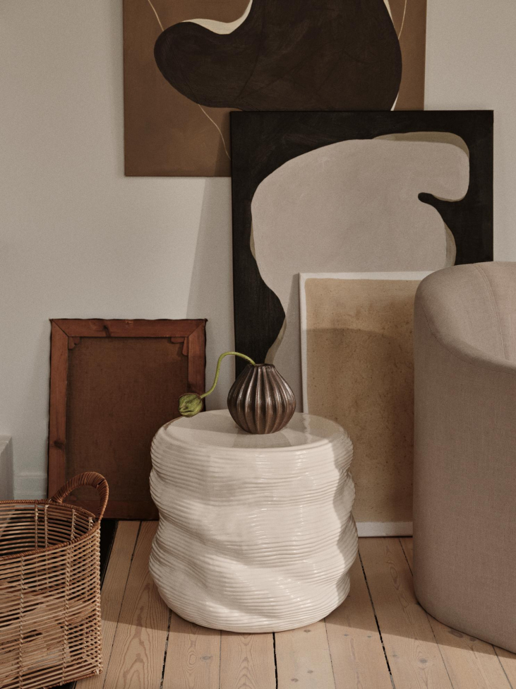 Beistelltisch 'Earthenware' ca. 44cm - Weiß