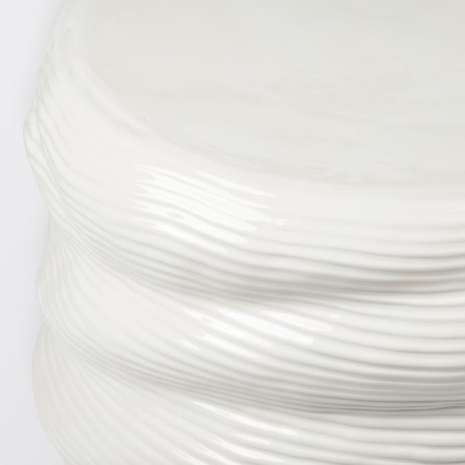 Beistelltisch 'Earthenware' ca. 44cm - Weiß