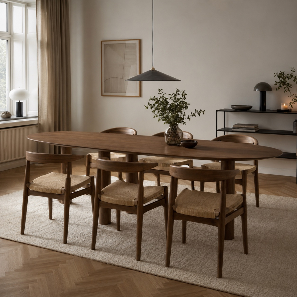 Esstisch 'Uovo' 220x115cm – Walnuss