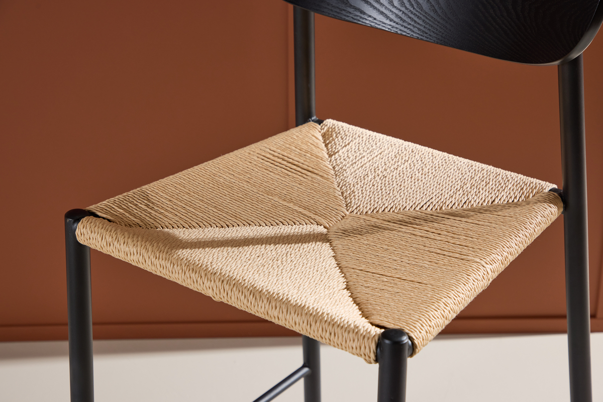 Barhocker 'Polly' - Schwarz/Beige