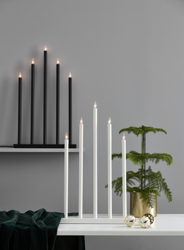 Adventskerzenhalter 'Holy' 5 Lampen - Schwarz