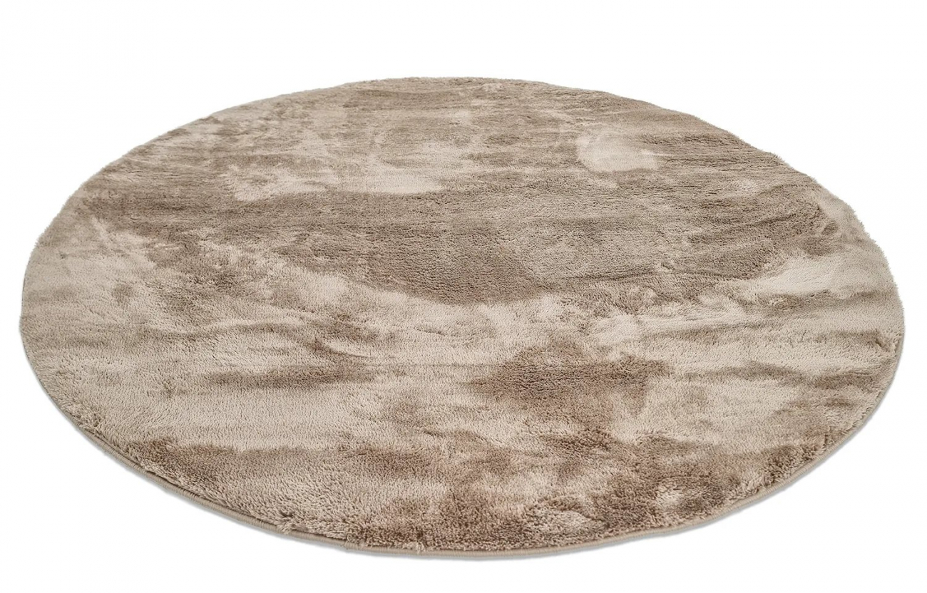 Runder Teppich 'Aranga Super Soft Fur' 240cm – Braun