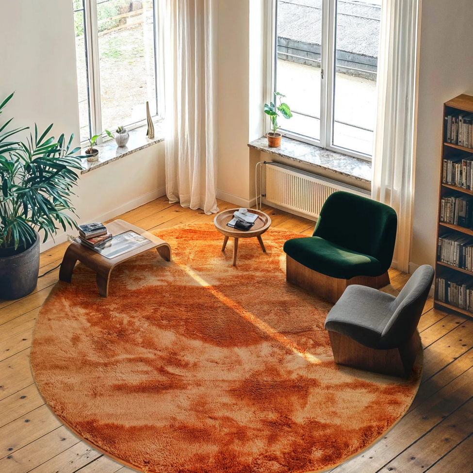 Runde Matte 'Aranga Super Soft' 80cm – Orange