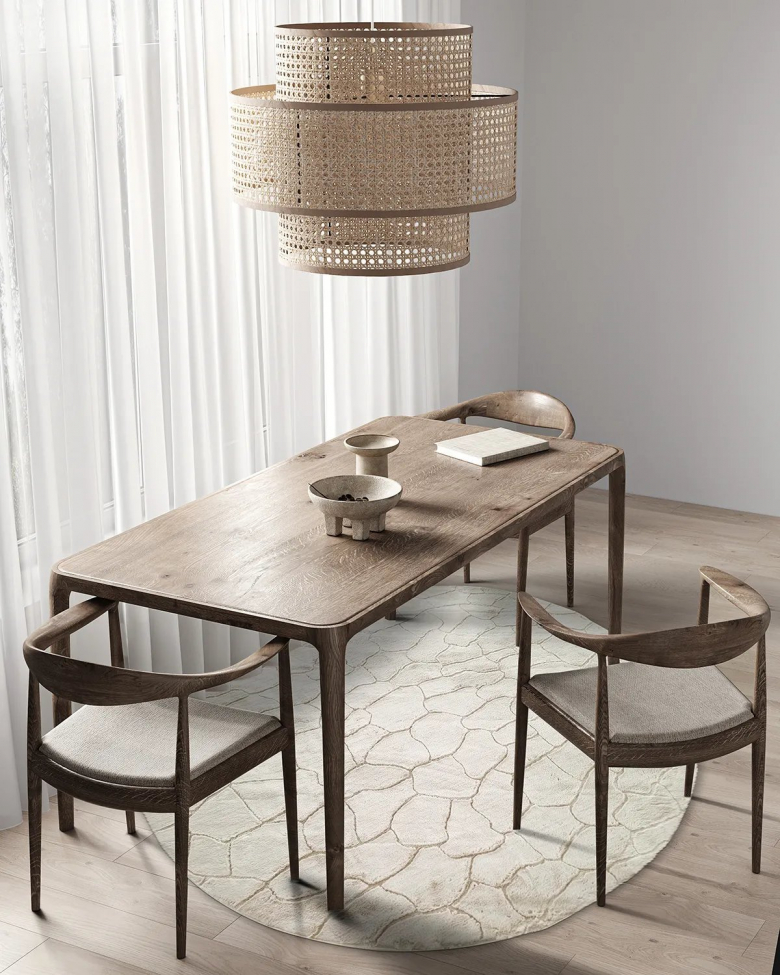 Runder Teppich 'Cora' 80cm - Weiß