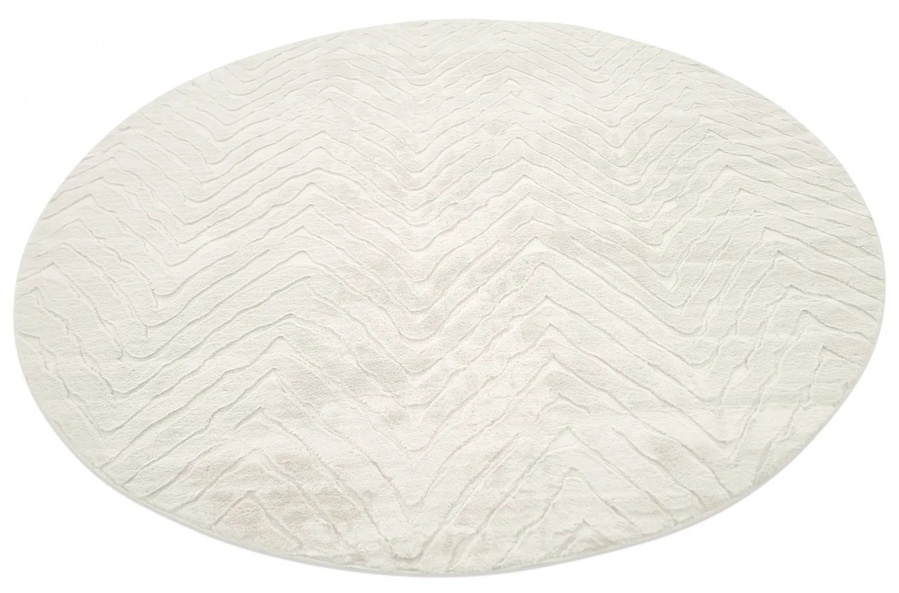 Runder Teppich 'Wren' 80cm – Weiß