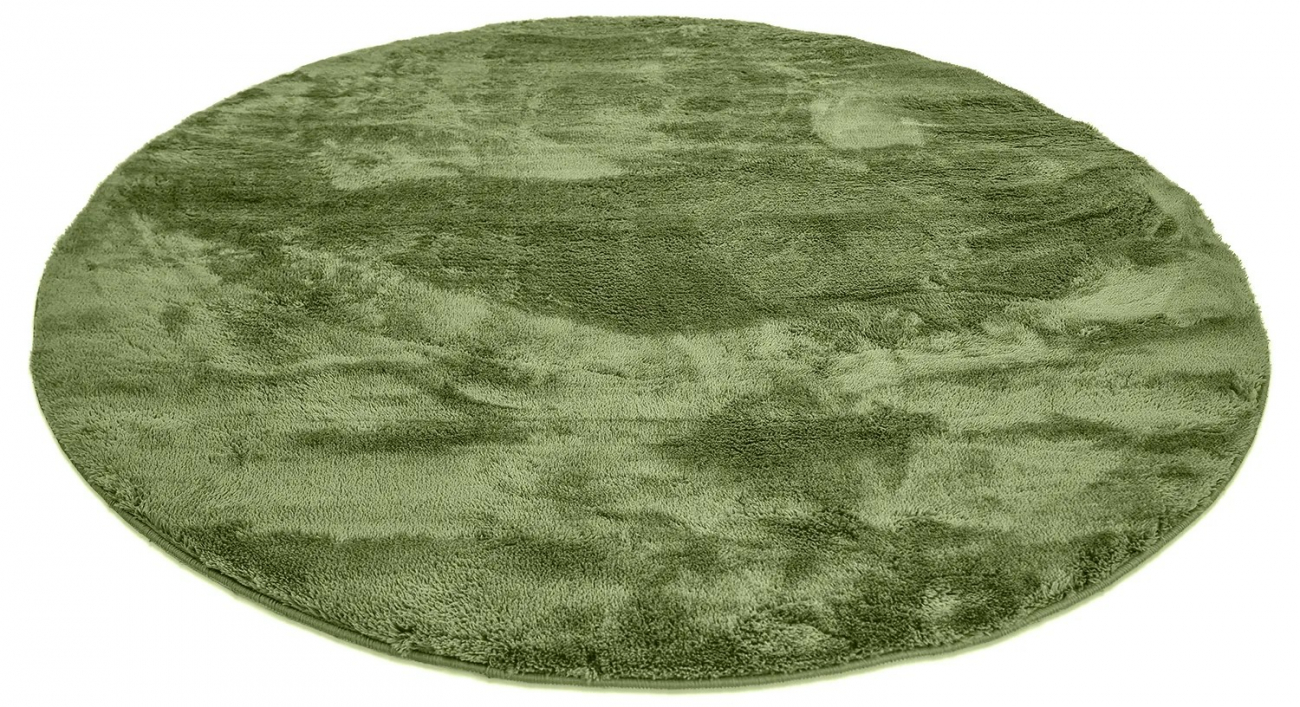 Runder Teppich 'Aranga Super Soft' 240cm – Oliv