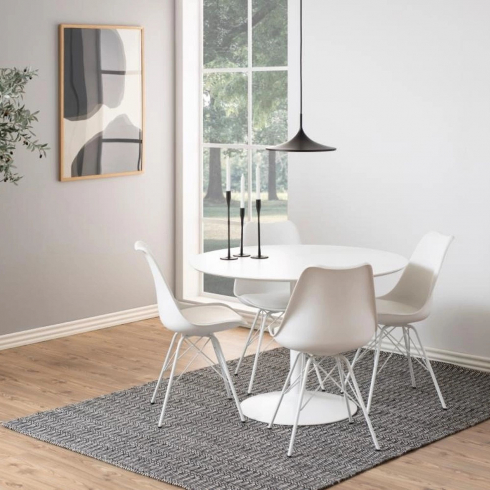 Stuhl 'Eris' - Weiß/Grau