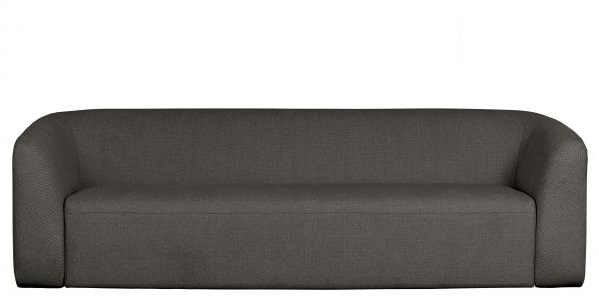 Sofa 'Sloping' Grau/Schwarz