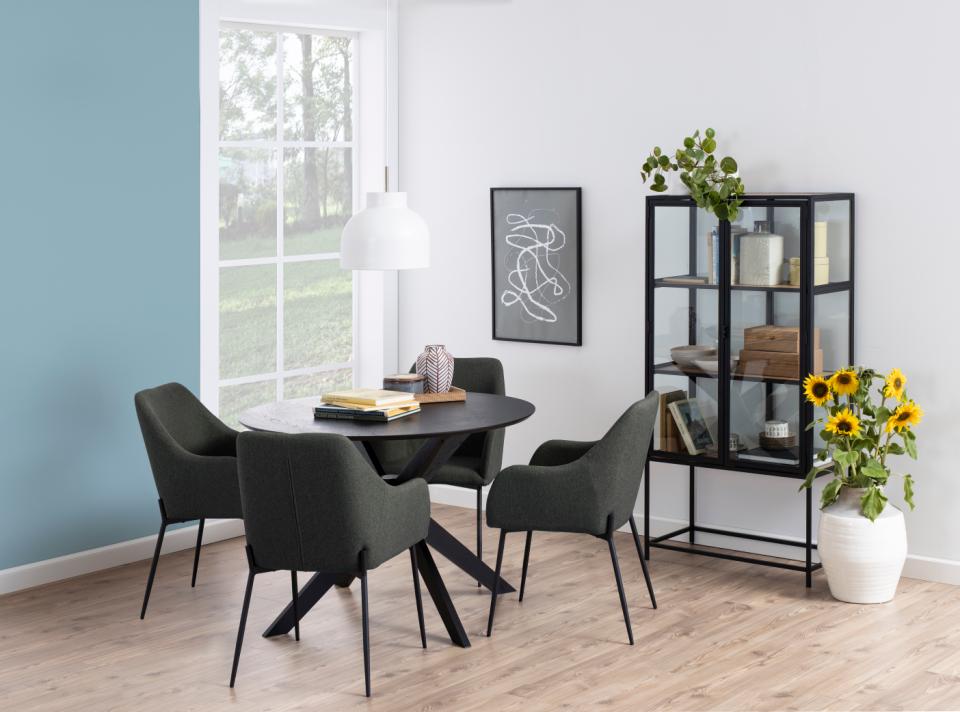Esstisch 'Kotor' Rund 105cm- Schwarz