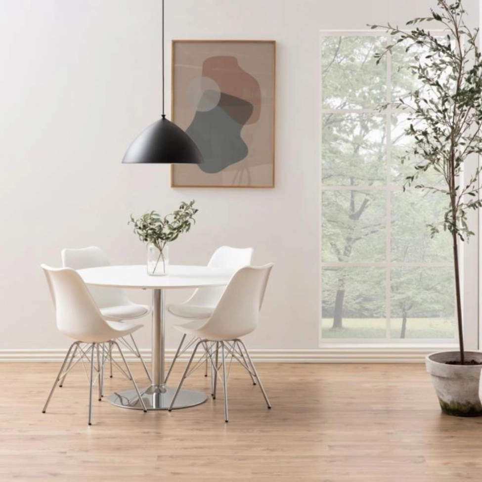 Stuhl 'Eris' - Weiß/Silber