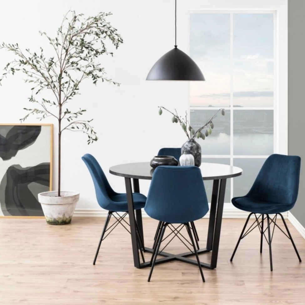 Stuhl 'Eris' - Blau/Schwarz