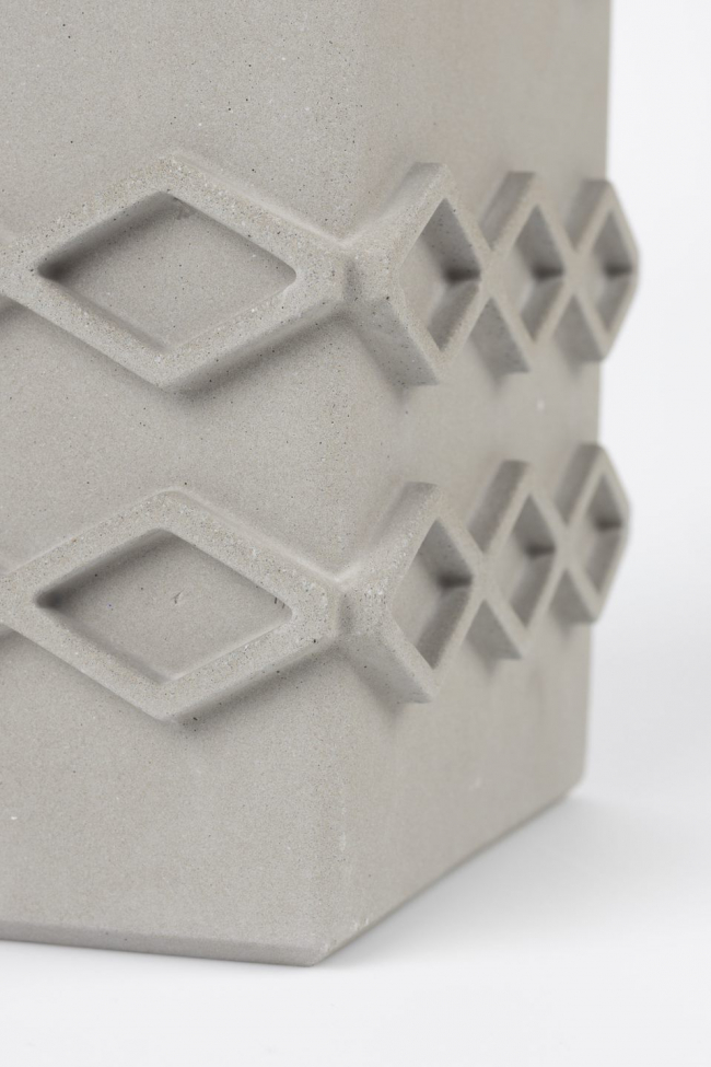 Vase 'Graphic Square' - Grau