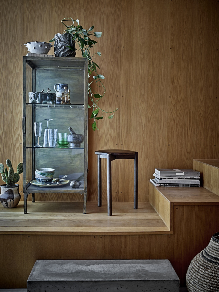 Schrank „Saone“ – Messing/Glas