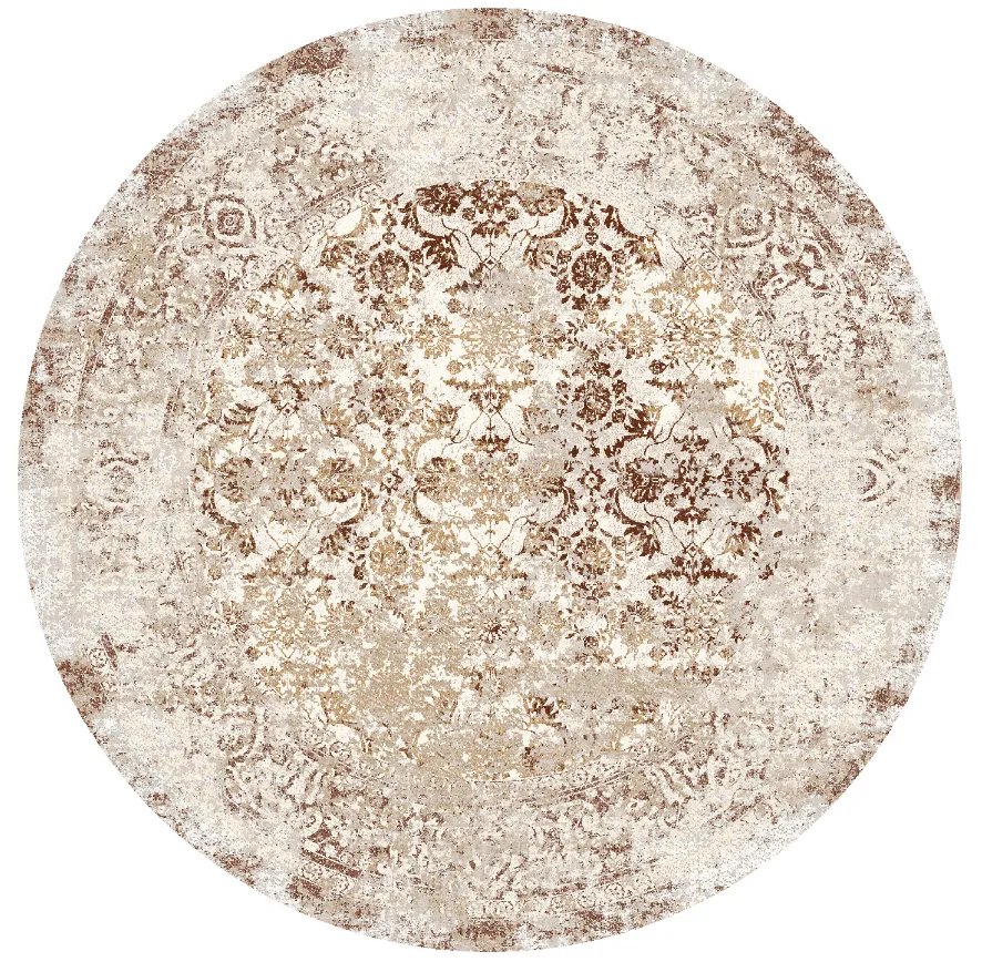 Runder Teppich 'Denizli' 180cm - Beige