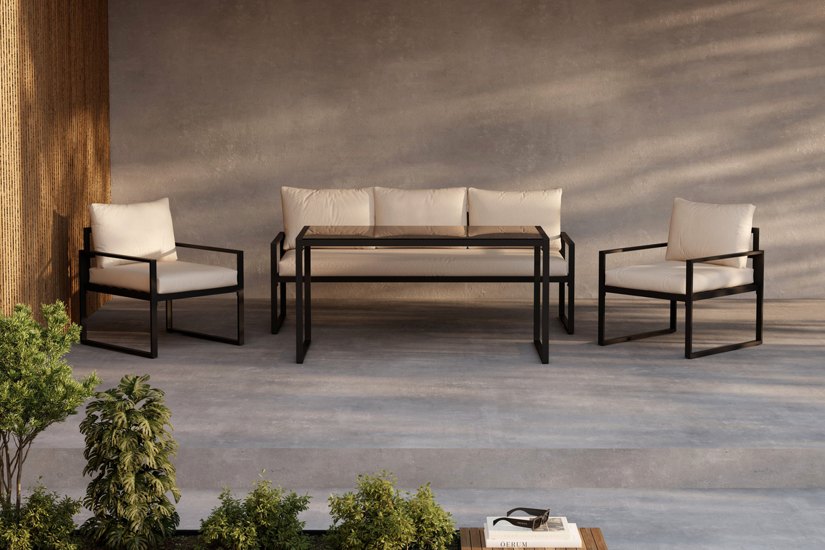 Loungeset 'Vico' - Schwarz