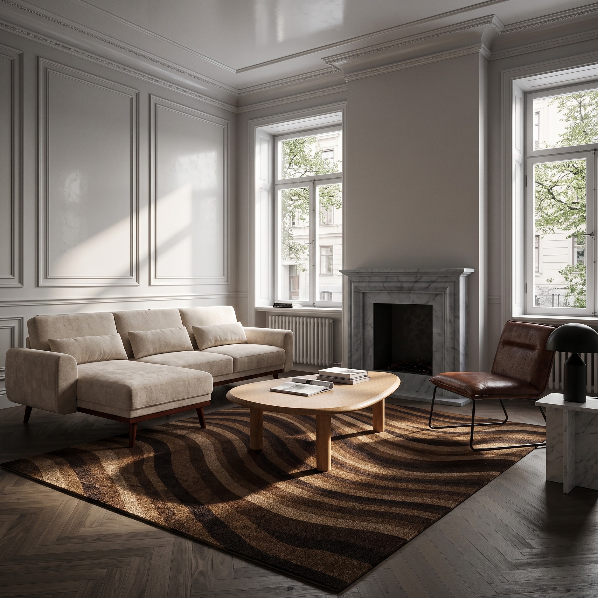 Couchtisch 'Uovo' 116,5x73cm - Natur
