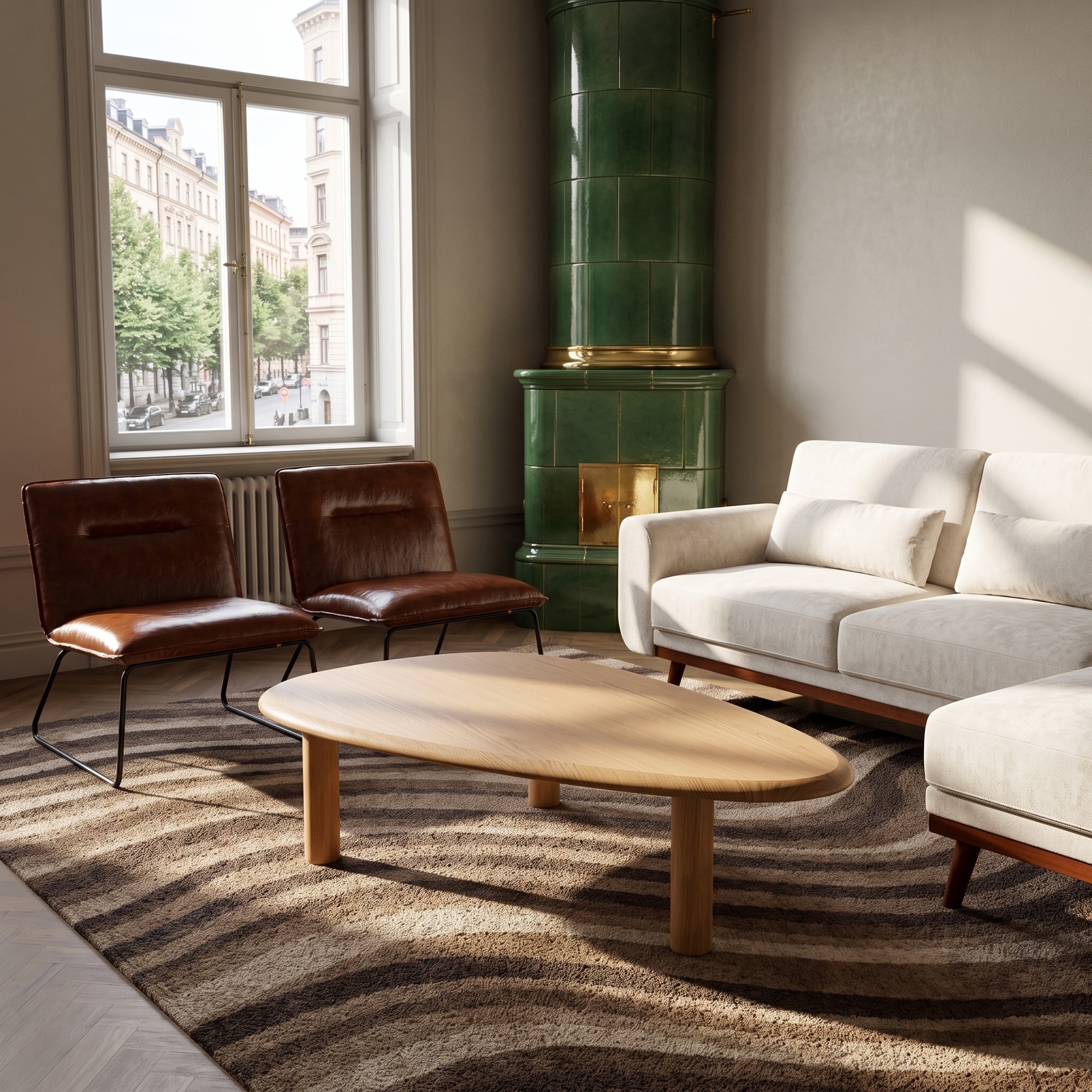 Couchtisch 'Uovo' 116,5x73cm - Natur