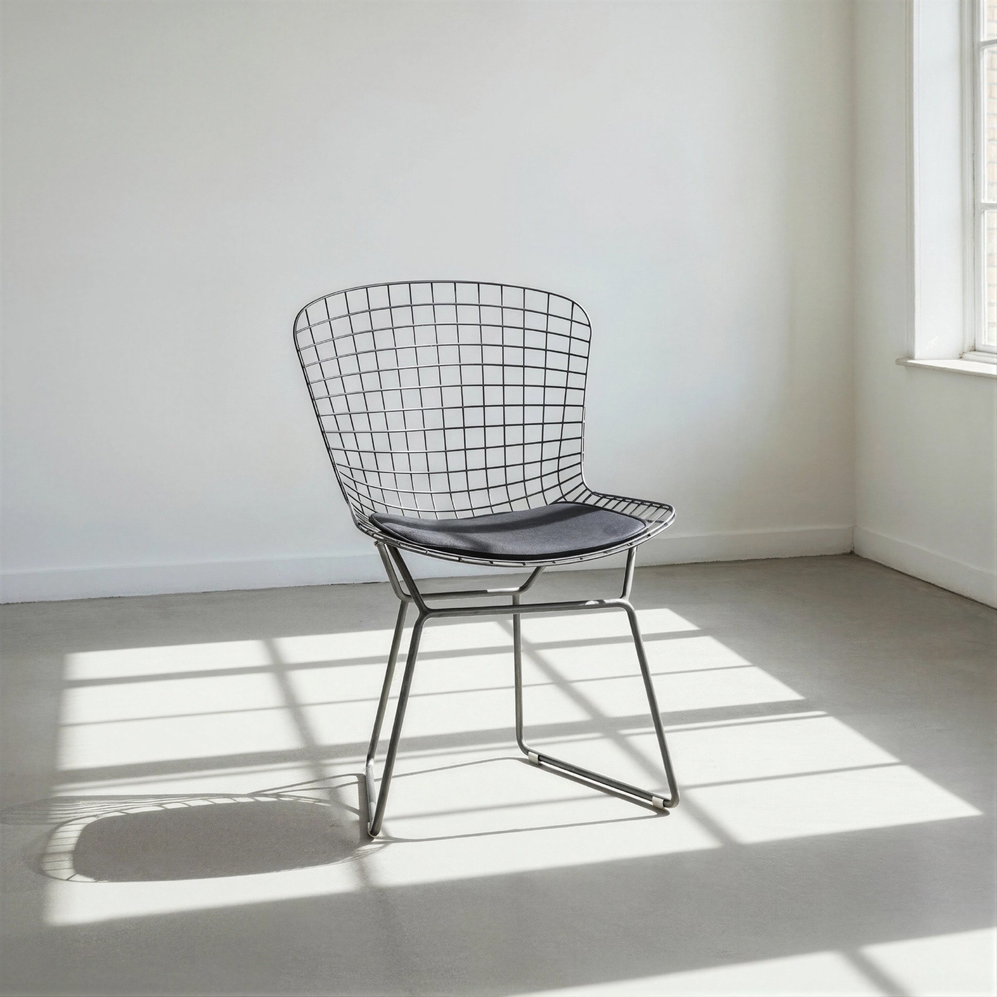 Stuhl 'Bertoia' - Silber/Grau