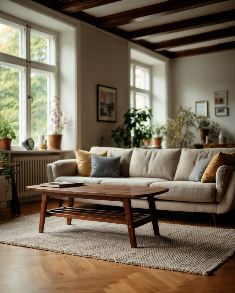 Couchtisch 'Créme'- Walnut