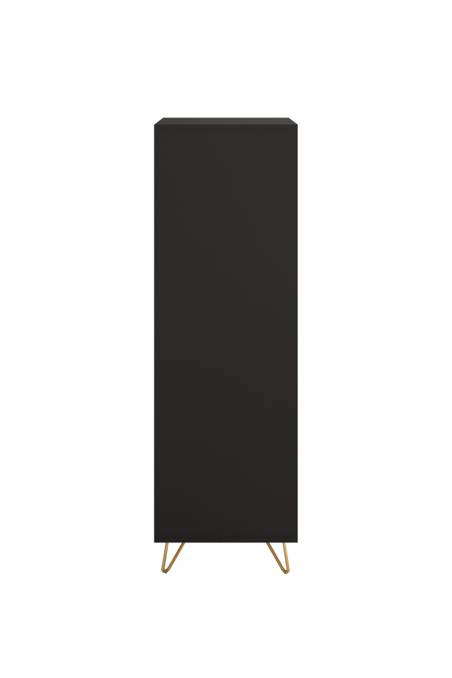 Kleiderschrank 'Elle' - Schwarz/Kupfer