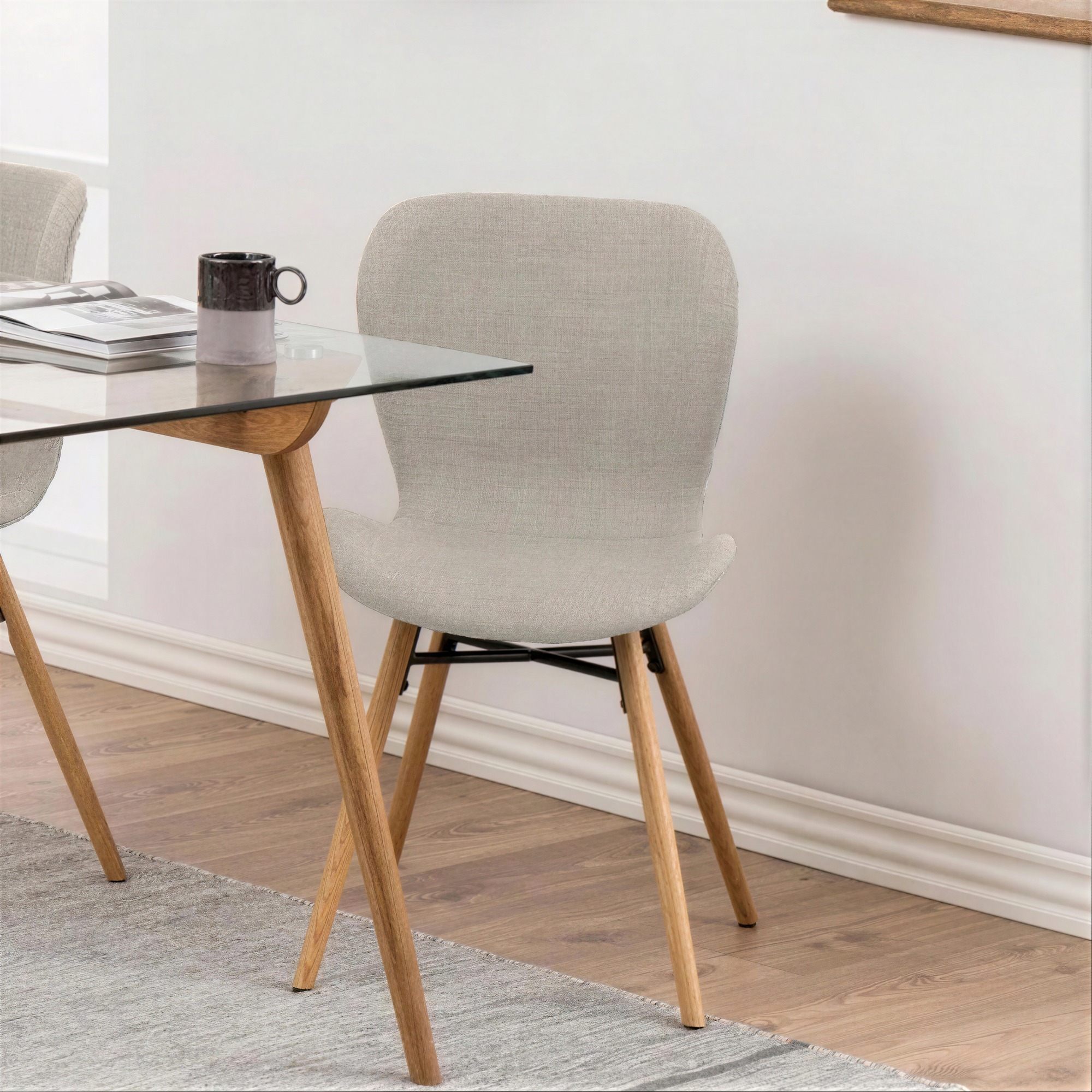 Stuhl 'Böda' - Beige/Natur