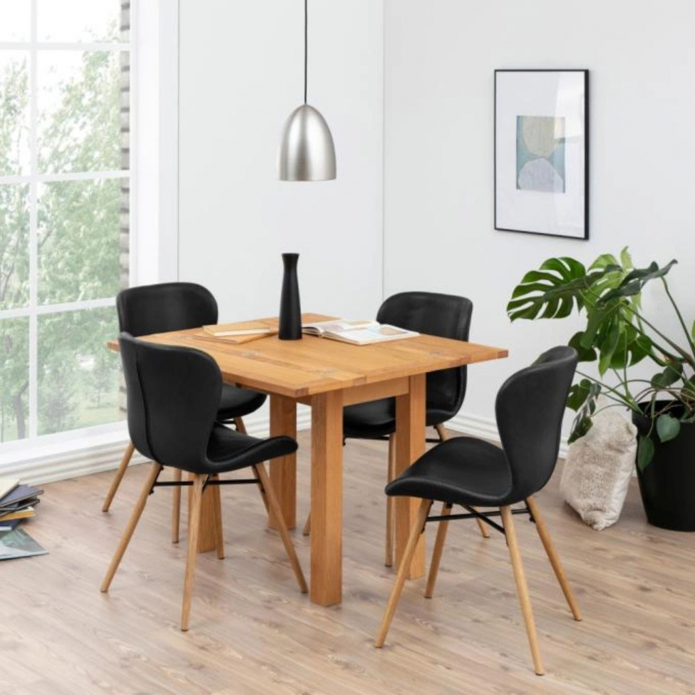 Stuhl 'Böda' - Natur/Schwarz