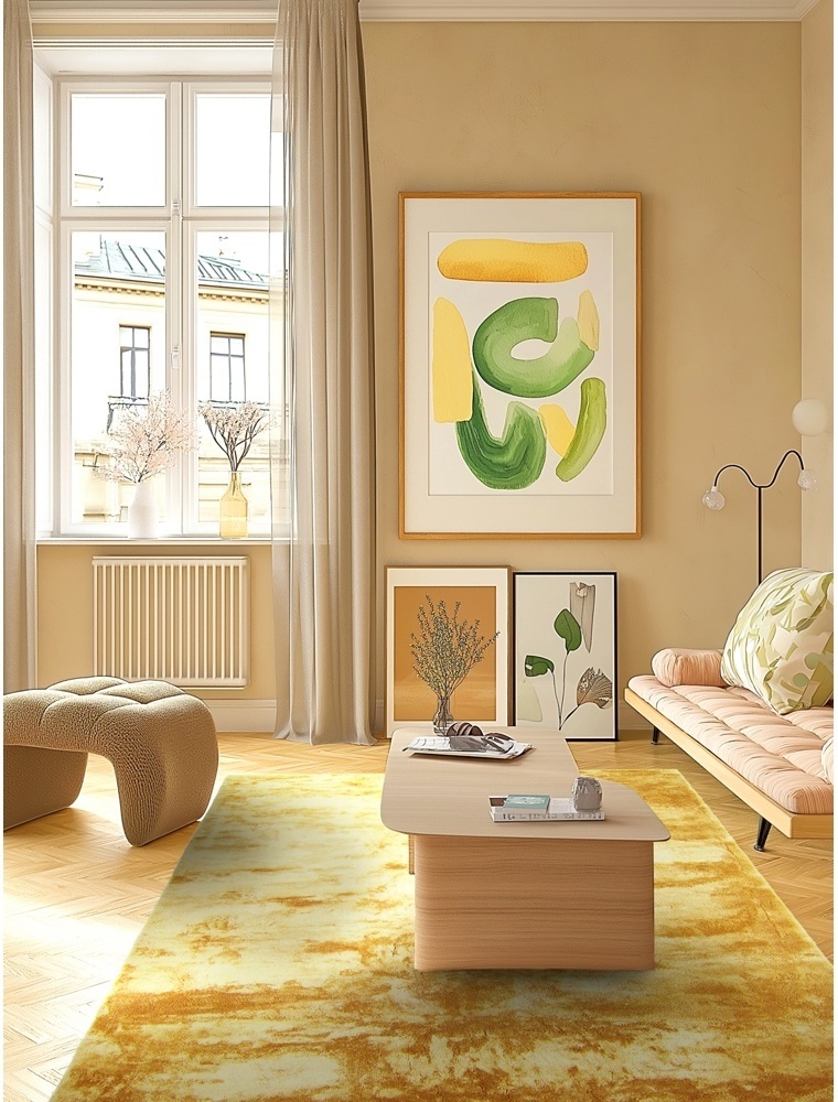 Hochflorteppich 'Aranga Super Soft' - Gelb
