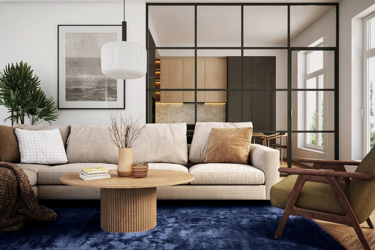 Hochflorteppich 'Aranga Super Soft' - Dunkelblau