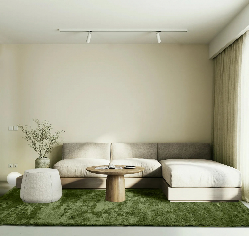 Hochflorteppich 'Aranga Super Soft' - Oliv