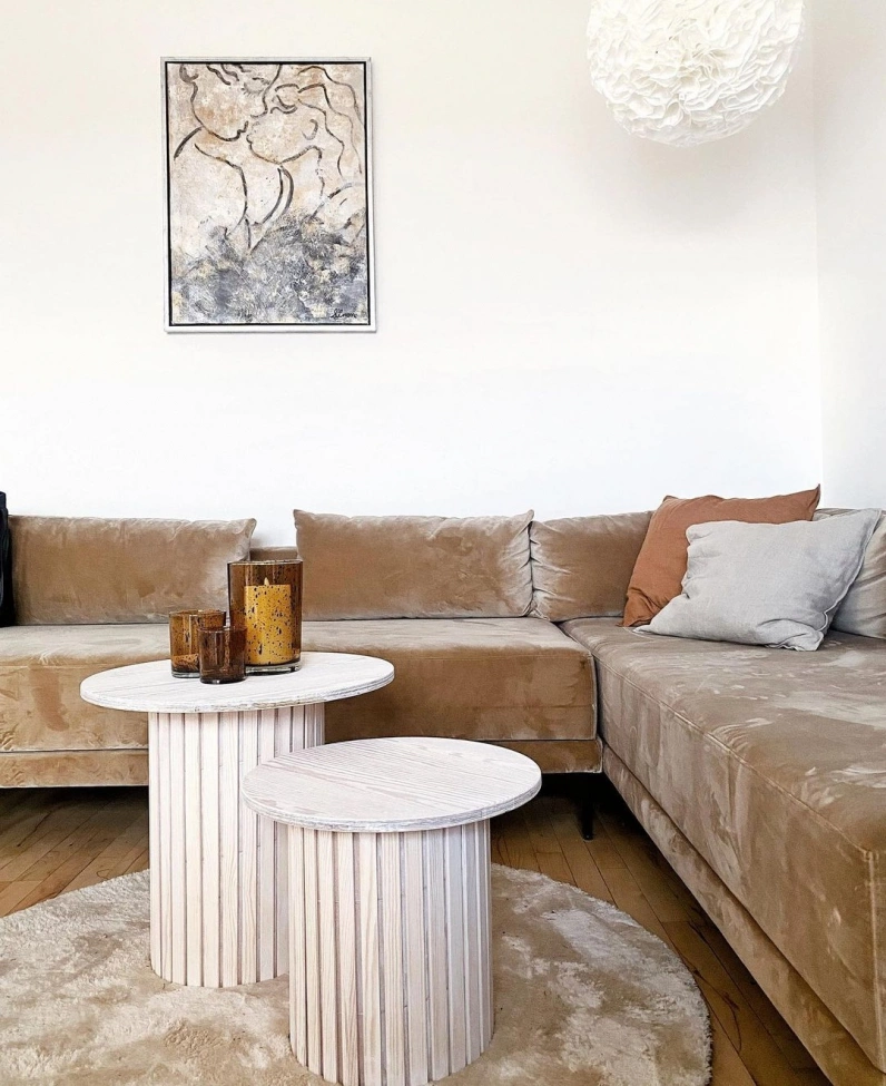 Runder Teppich 'Aranga Super Soft' - Beige