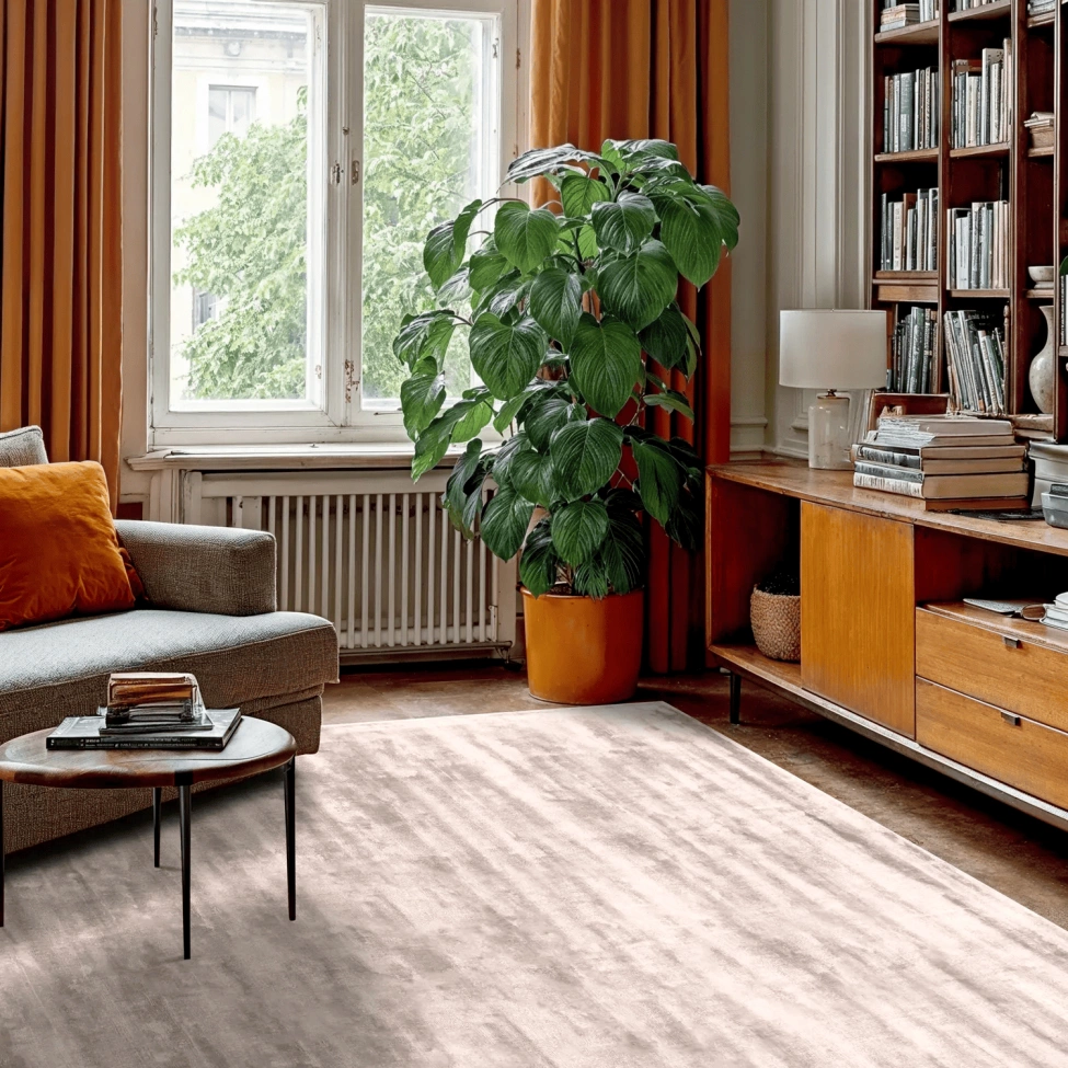 Viskoseteppich 'Jodhpur' - Hellgrau/Beige