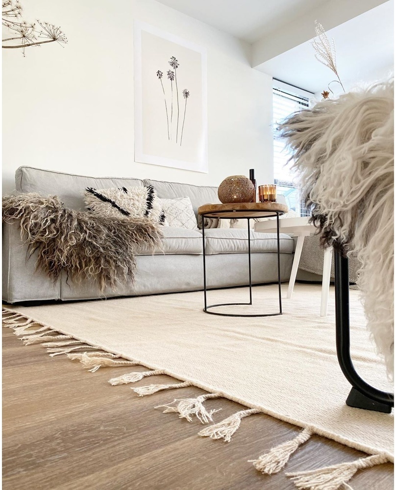 Wollteppich 'Malana' - Beige