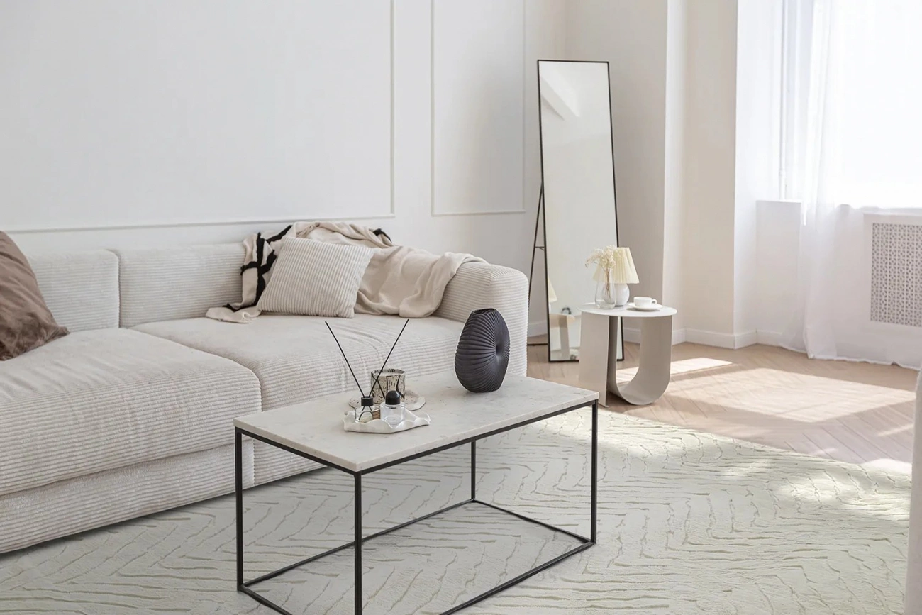 Hochflor-Teppich 'Wren' - Weiß