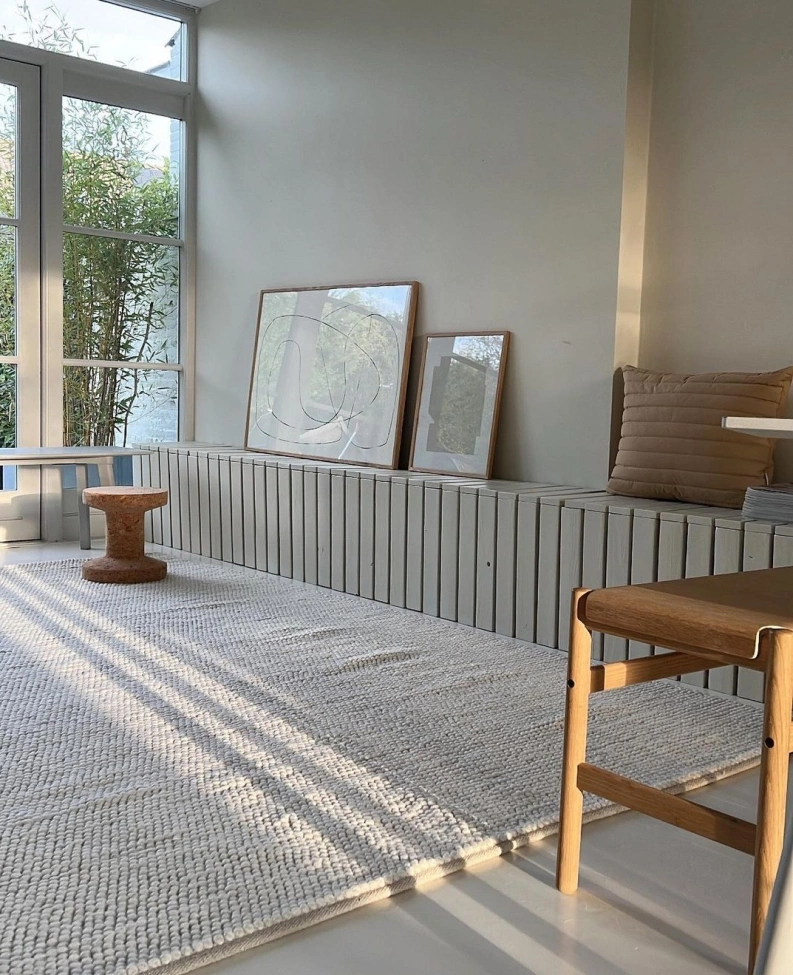 Wollteppich 'Avafors' - Beige