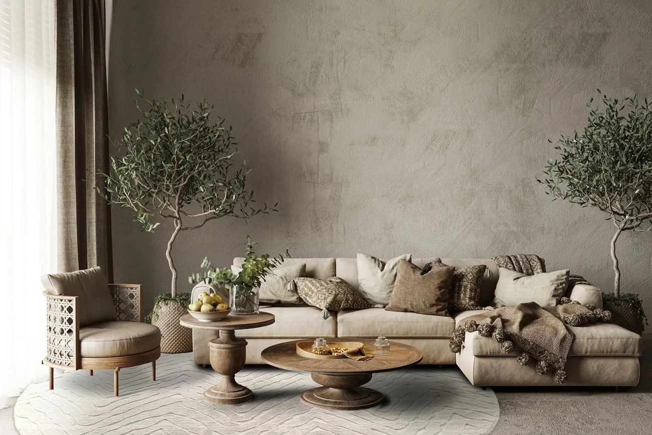 Runder Teppich 'Wren' - Weiß