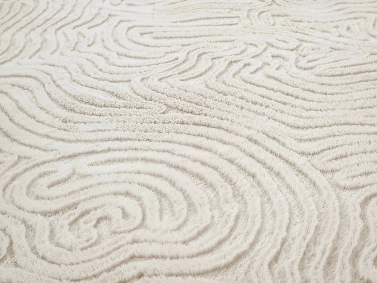 Runder Teppich 'Amora' - Weiß