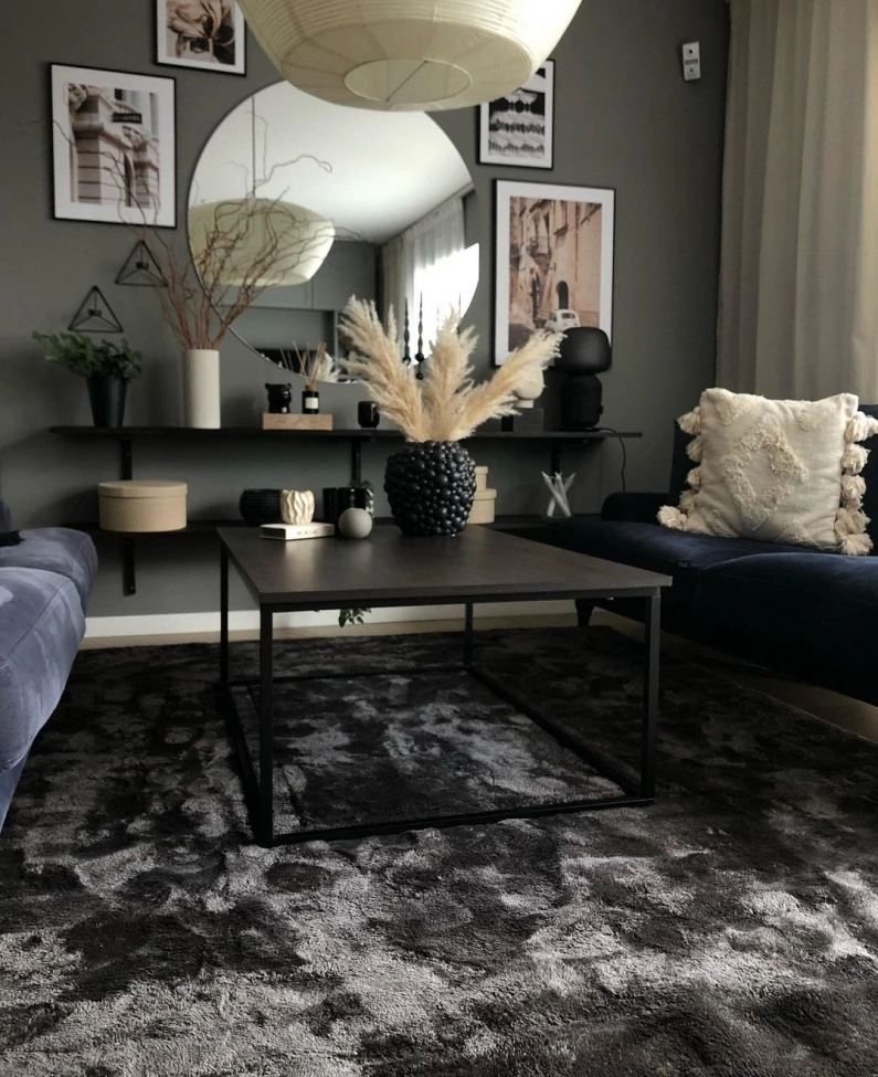 Hochflorteppich 'Aranga Super Soft' - Anthrazit