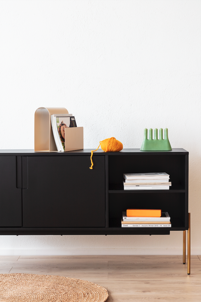 Sideboard 'Frölunda' - Schwarz/Gold