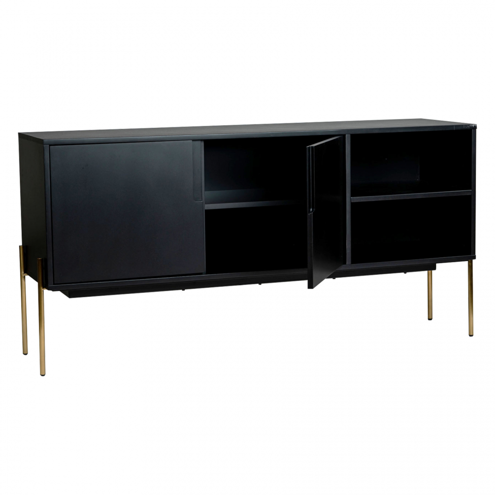 Sideboard 'Frölunda' - Schwarz/Gold