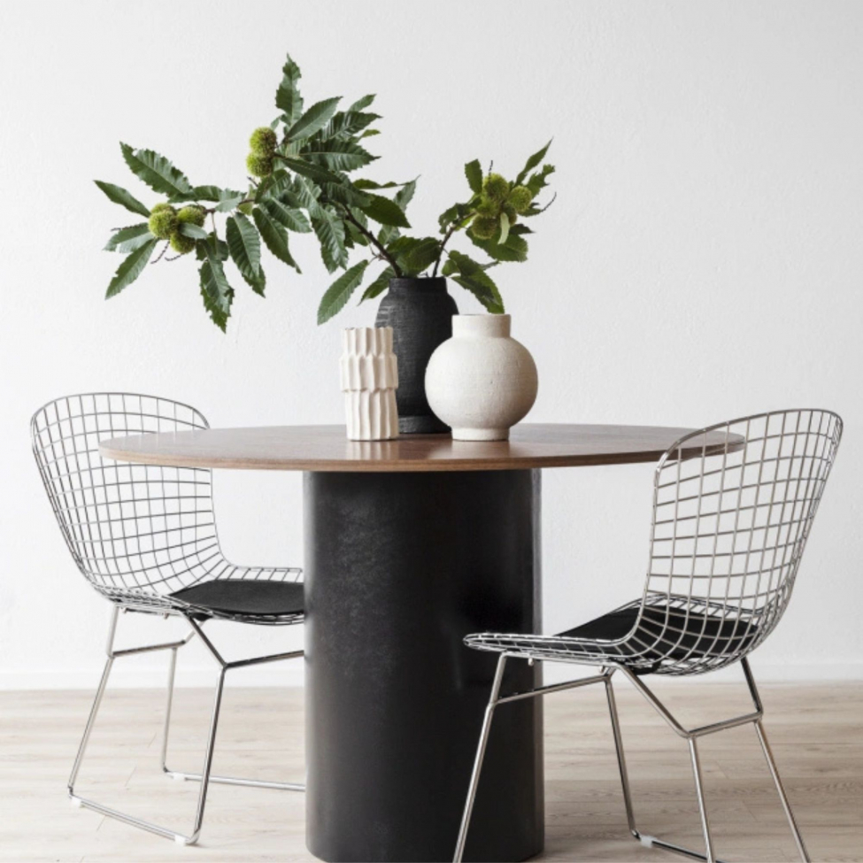 Esstisch 'Rounded' Rund 120cm - Walnuss