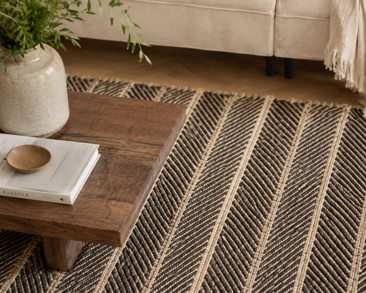 Teppich 'Striped Sand' 160x230cm - Natur