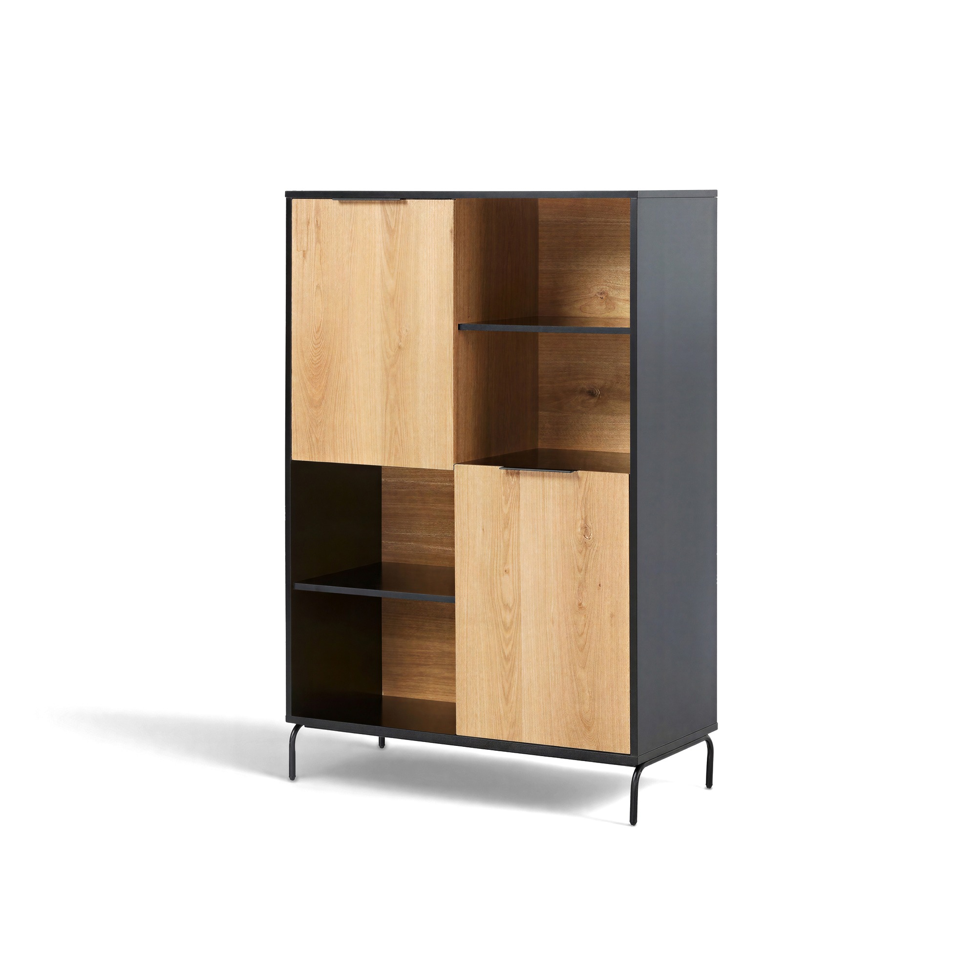 Schrank 'Koln' - Eiche/Schwarz