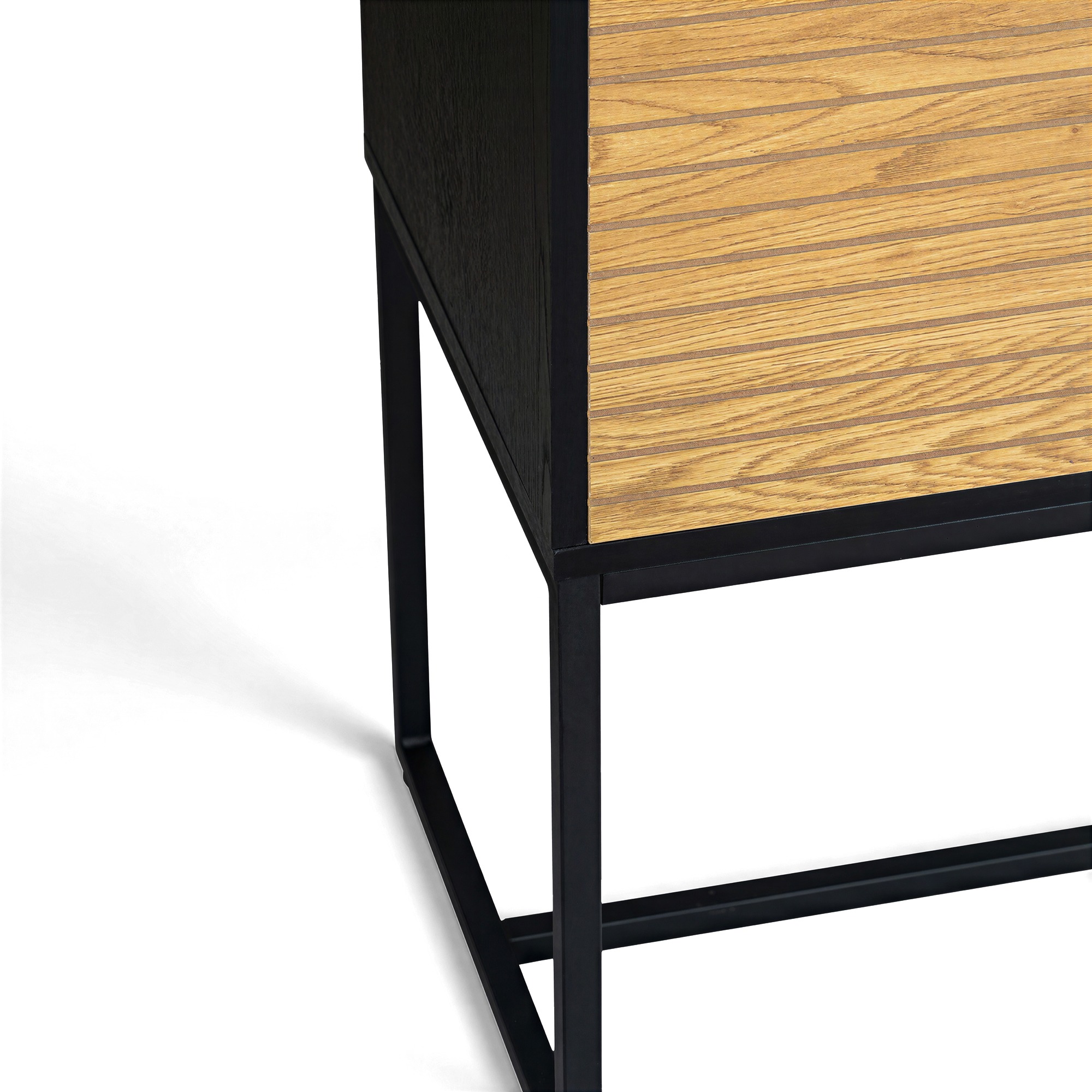 Sideboard 'Line' - Eiche/Schwarz