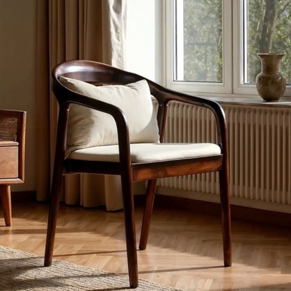 Sessel 'Aspa' - Dunkelbraun/Beige