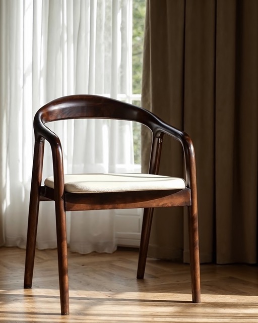 Sessel 'Aspa' - Dunkelbraun/Beige