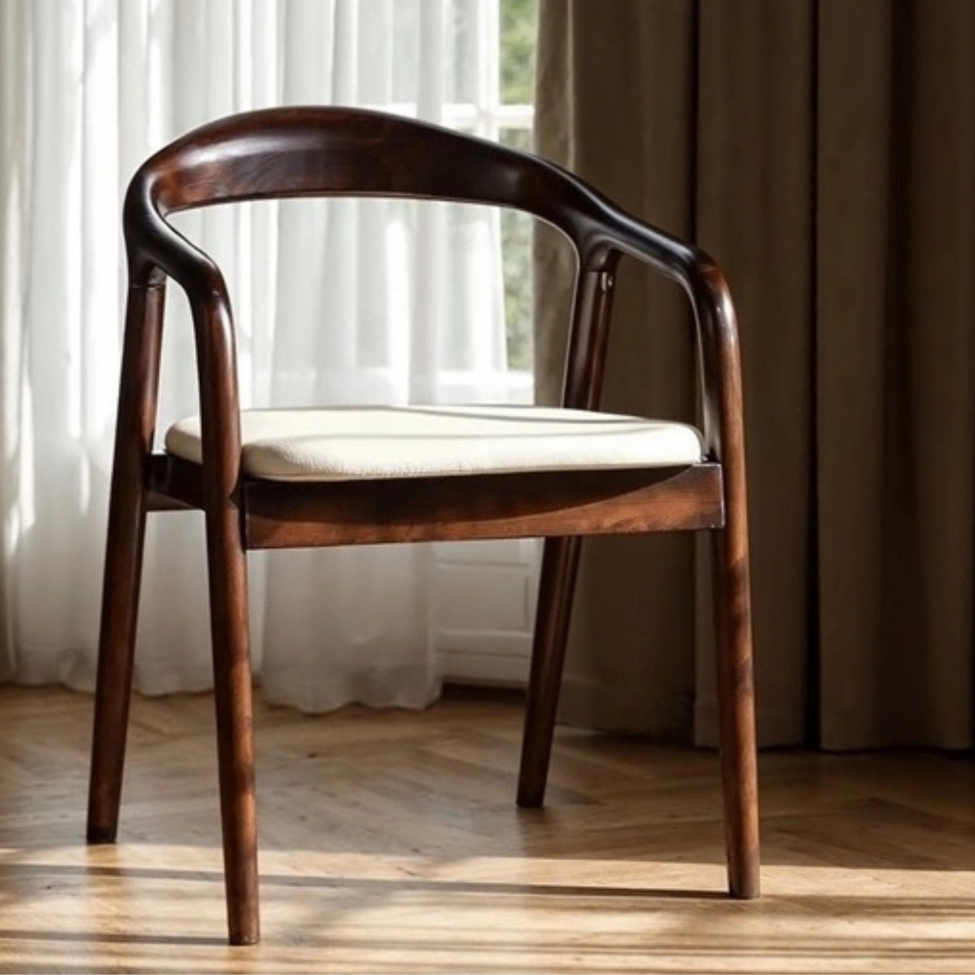 Sessel 'Aspa' - Dunkelbraun/Beige