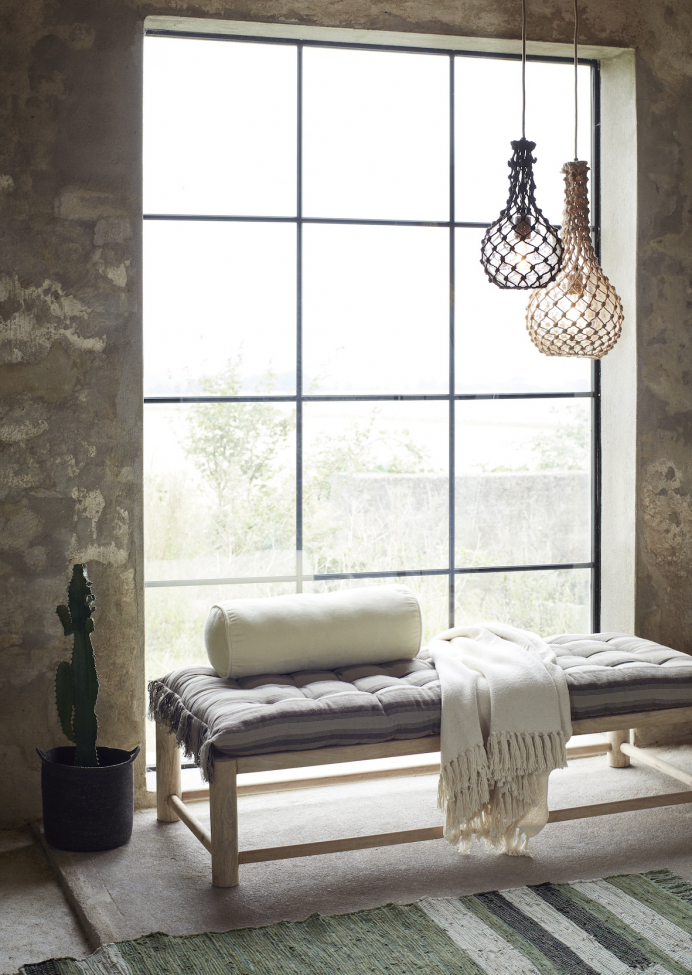 Träbänk 'Mangoträ' 140cm - Natur